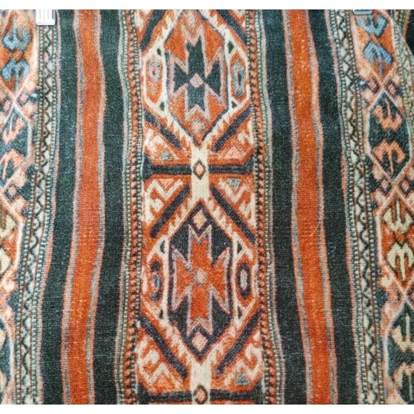 PAIR ~~ Pottery Barn Emersyn Printed Velvet 20" Square Pillow COVER VTG Cabin EC - Picture 1 of 3